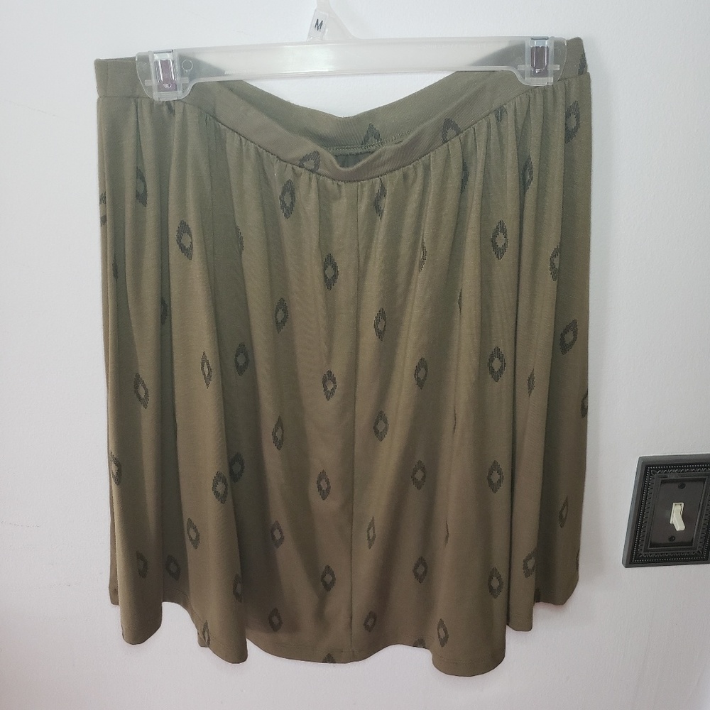 Navy Green Skirt